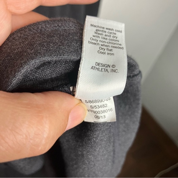Athleta Cassidy half zip dark gray dress long sleeve women’s size large tall - Picture 10 of 10